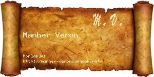 Manher Veron névjegykártya